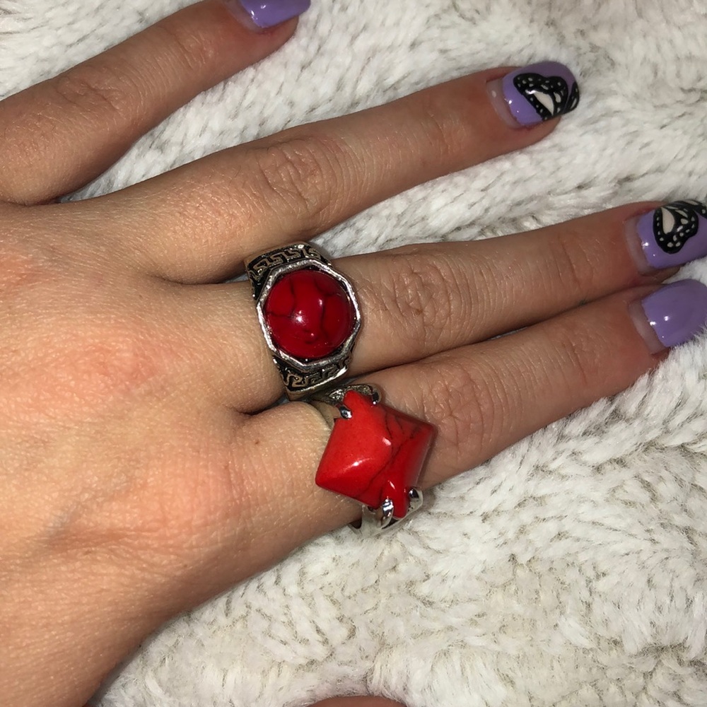 Set Of 3 Red Rings - Picture 3 of 5